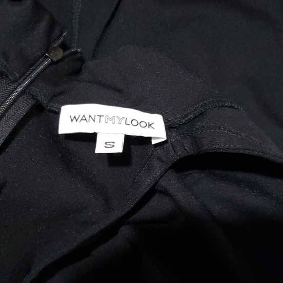 WANTMYLOOK black tulum midi dress asymmetrical S - Picture 2 of 8